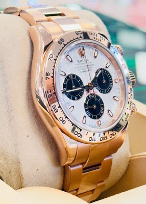 Rolex Daytona Cosmógrafo 116505 18k Oro Rosa Oyster Banda Traje Meteorito Esfera - Imagen 1 de 4