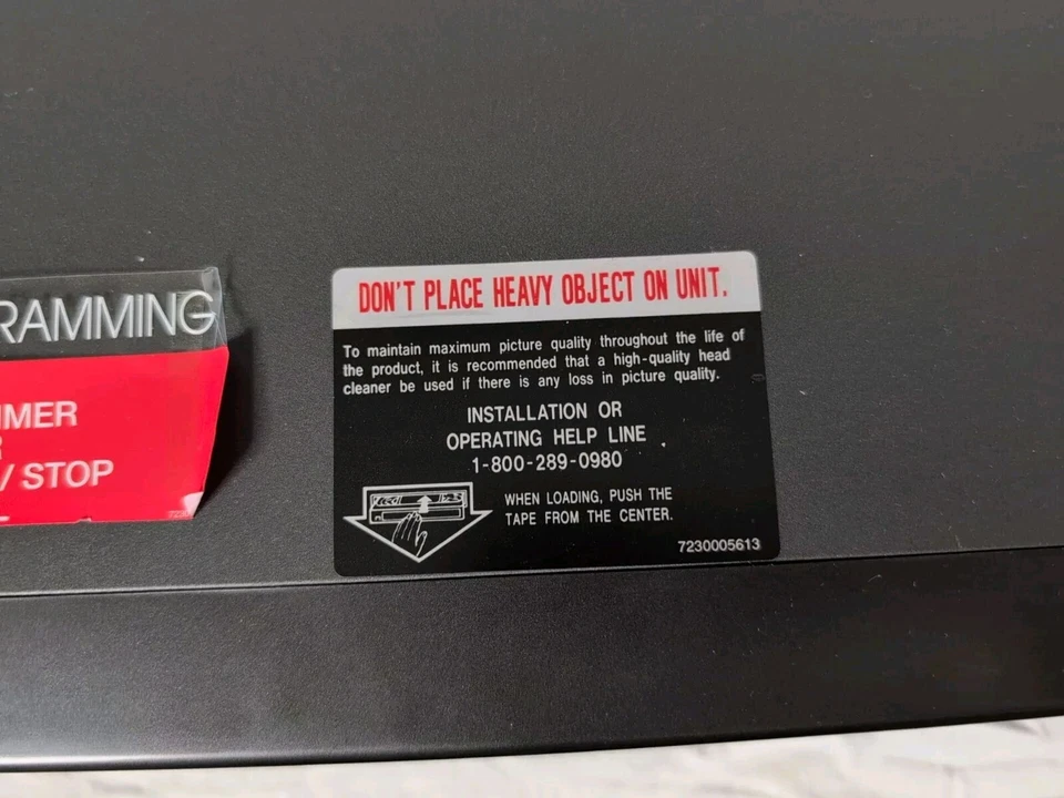 Orion VCR VR0220 On Screen Programming Digital Auto Tracking Working No Remote - Image 3 of 4