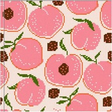 PeachyStitch: Vibrant 14CT Pre-Printed Cross Stitch Kits  Embroidery Patterns S