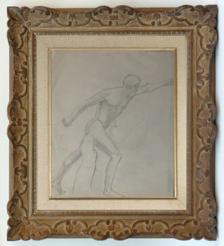 HOFFET & SCHLUMBERGER (1901-1976) NU MASCULIN LE BORGHESE VERS 1924 (26) - Picture 1 of 2