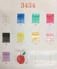Apple Brand Baggies 1212, (1000pcs) Per Bundle Mini Zip lock Bags
