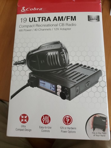 Cobra Dual Mode 19 Ultra AM/FM Compact CB Radio 4W Power 40 Channels ...