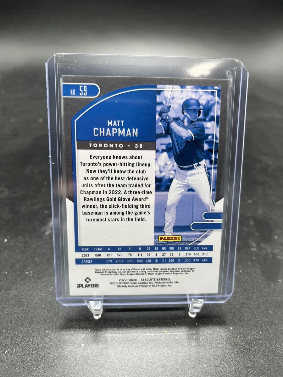 Matt Chapman 2022 Absolute #59 Spectrum Blue Parallel /149 Blue