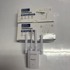 Bundle Of 2 Wi-Fi 300Mbps Range Extender Repeater - White