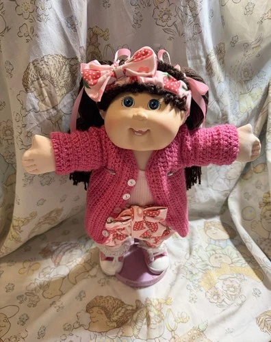 Cabbage Patch Kids Babyland Exclusive HM19 Dbl Pony Poodle Brown Girl Blue Eyes