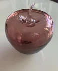 Vintage Purple Art Glass Apple-Blenko ?—Unmarked-Hand Blown-Nice
