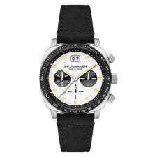 Spinnaker Hull Chronograph Panda White Men's Watch - Brand New