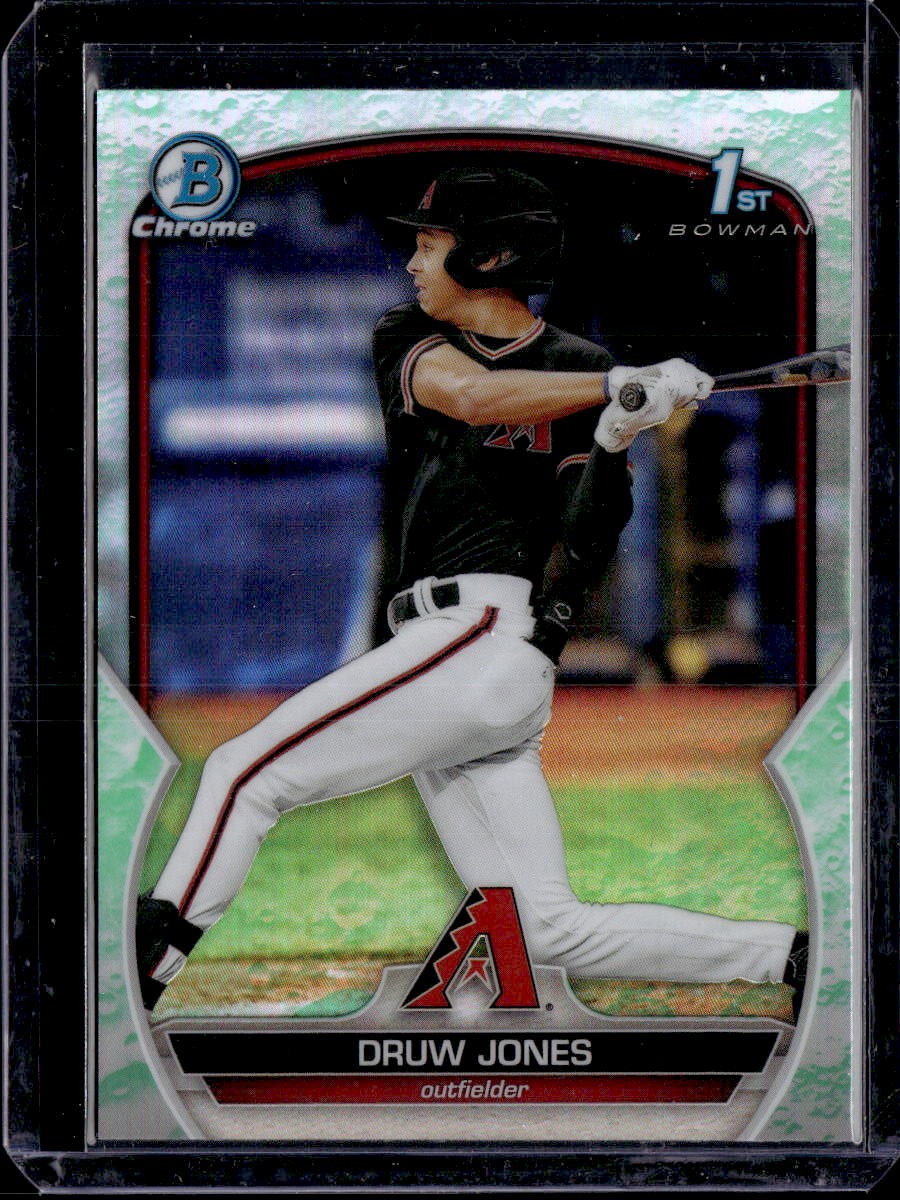 2023 Bowman #BCP-25 Druw Jones Chrome Prospects Lunar Glow Refractors