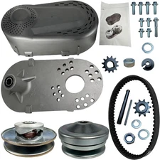 212CC CVT 3/4" Go Kart Clutch Kit 12T and 10T 41 420 Chain Driver Pulley for ...