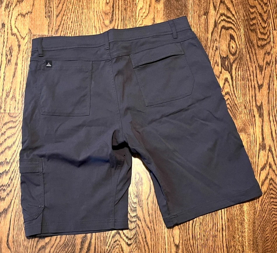 Prana Stretch Zion Shorts 36 Gray 12" Inseam Camping Hiking - Image 2 of 3