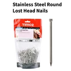 Timco Stainless Steel Round Lost Head Nails - Rustproof Nail Fixings 40/50/65mm
