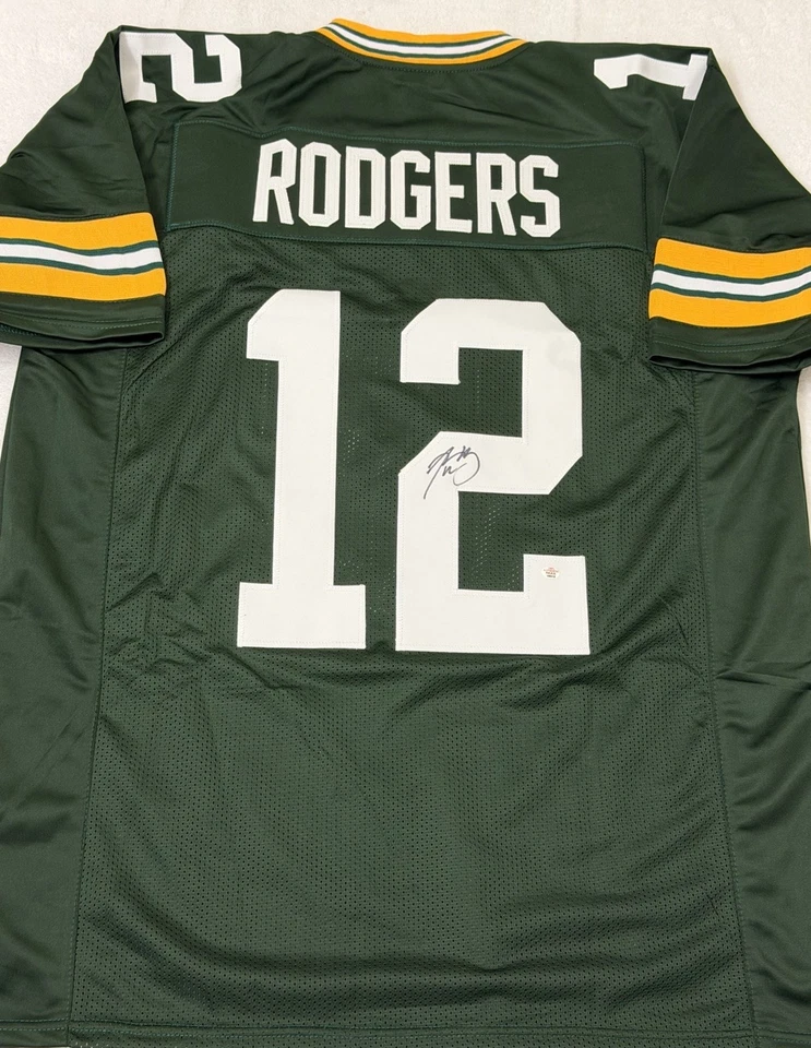 Camiseta de fútbol firmada por Aaron Rodgers Green Bay Packers con certificado de autenticidad Foto 4 de 4