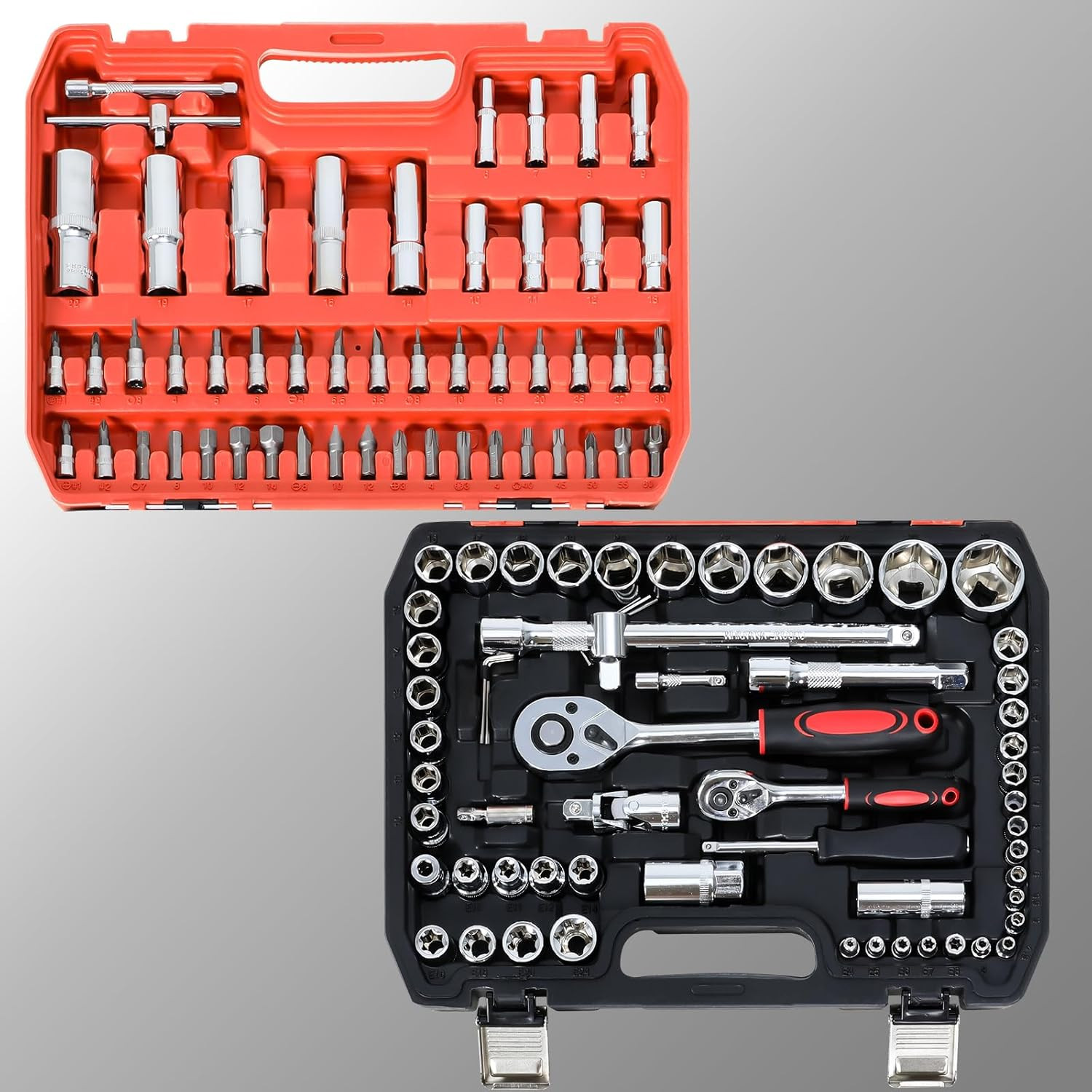 Set Utensili 108 Pezzi Professionale: Precisione e Forza in Acciaio Cr-V - 2