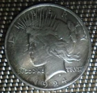 1924 Peace Silver Dollar $1 Coin Philadelphia Mint Ungraded Good! Lady Liberty