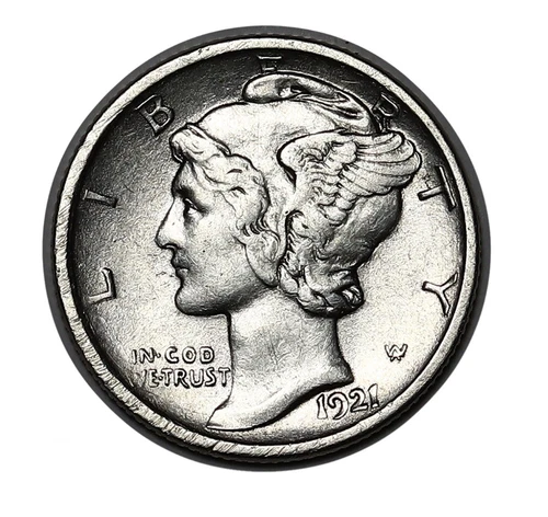 1921-D Mercury Dime, RARE This Nice, Choice AU Low Mintage Key Date!