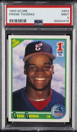 1990 SCORE #663 FRANK THOMAS ROOKIE RC PSA 9