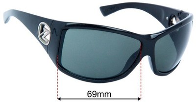 SFx Replacement Sunglass Lenses fits Von Zipper Debutante - 69mm Wide