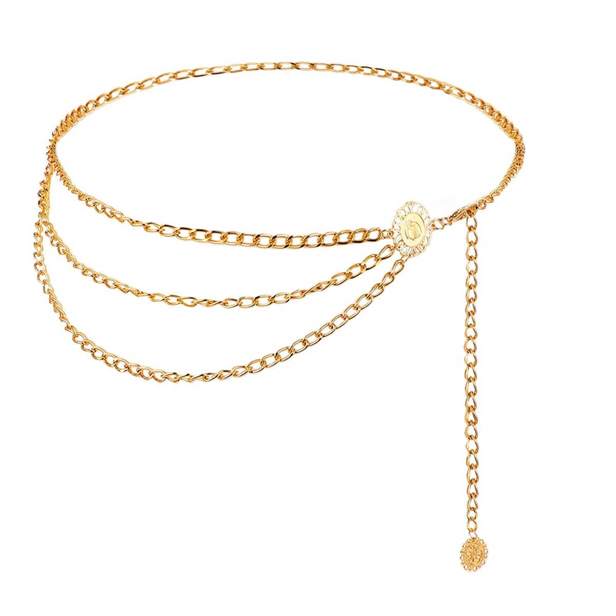gold chain belts for dresses Shimmering Nights Champaign Sequin Shirt Dress main image 1