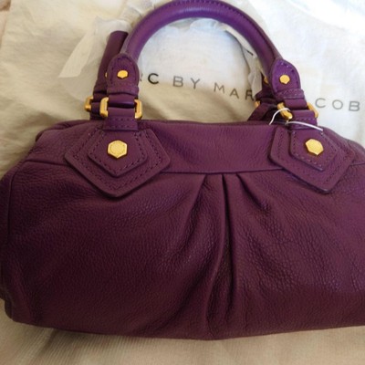 Marc by Marc Jacobs Purple Leather Classic Q Baby Groovee