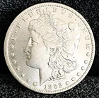 1892 S Morgan Dollar AU Great Eye Appeal Strike White Beautiful Coin
