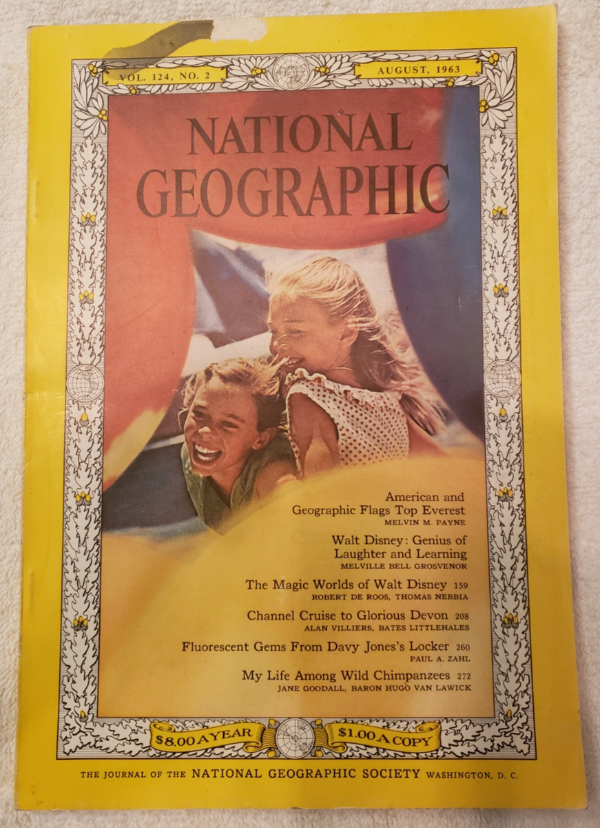 National Geographic August 1963 First Jane Goodall Issue Magic