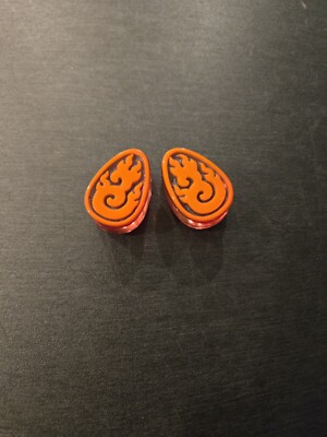 Gorilla Glass Tibetan Flame Glass Double Flare Plugs 1 and 1/4 inch (32mm)