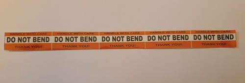 FRAGILE STICKER 1.45" x 0.62" FRAGILE HANDLE WITH CARE Stickers Do Not Bend - Picture 2 of 10