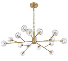 Large Crystal Chandelier Light Fixture Sputnik Foyer Living or Dining Room 42"