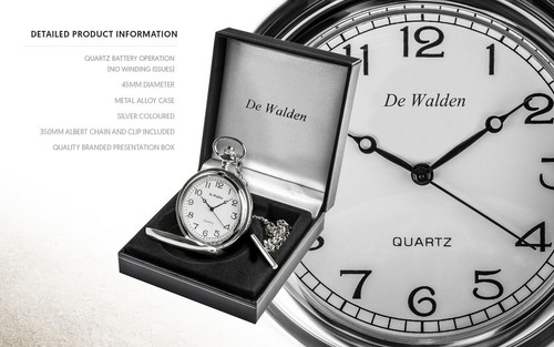 Son Christening Gift Engraved Boys St Christopher Pocket Watch in Silk Gift Box - Picture 6 of 7