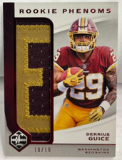 Derrius Guice 2018 Panini Limited Rookie Phenoms Letter E Patch RC #'d 10/10