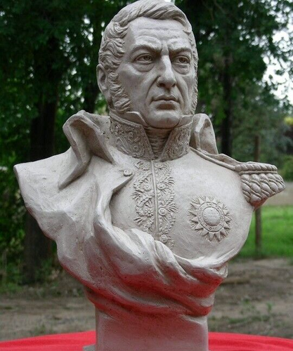 SAN MARTÍN " BUST FIGURE 13"!!! GIANT sculpture MILITAR PROCER ARGENTINO Peru - Picture 7 of 24