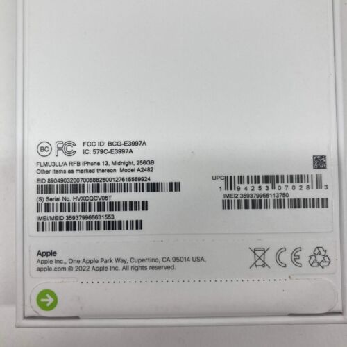 Nuovo sbloccato Apple iPhone 13 256GB Midnight A2482 - Foto 3 di 3