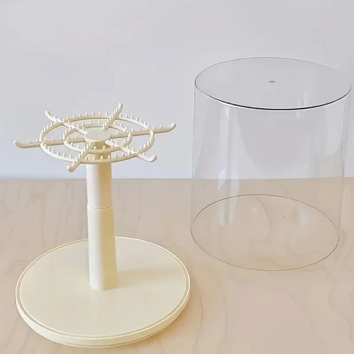 Rotating Clear Display Case for Large Labubu Keychains, Display Stand - Picture 5 of 9
