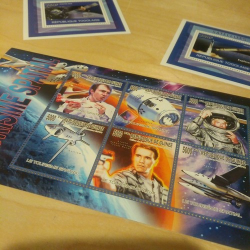 Space Tourism Stamp Aircrafts Virgin Galactic Astrum Probe Richard Branson S/S - Picture 8 of 10