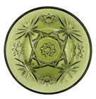 Vintage MCM Anchor Hocking, Prescut Green Pattern, 5.5" Dessert/Fruit Bowl