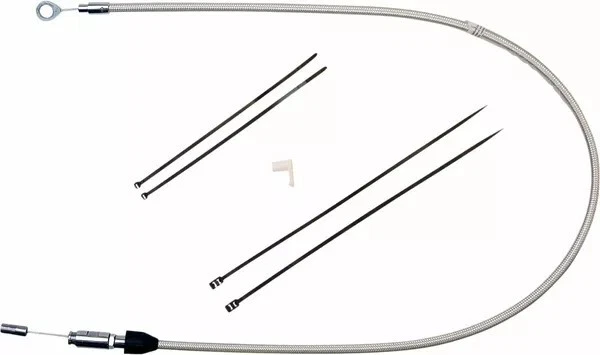 Magnum Polished Stainless Quick Connect Upper Clutch Cable 06522795 - Image 2 of 2