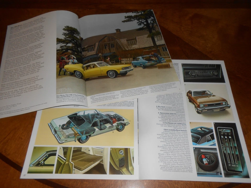 Chevrolet Nova 1973 folleto/Chevrolet Nova '73, personalizado y SS 12 páginas catálogo de ventas Foto 3 de 3