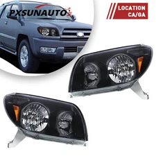 Headlights Black Fit For 2003 2004 2005 Toyota 4Runner Left & Right Side