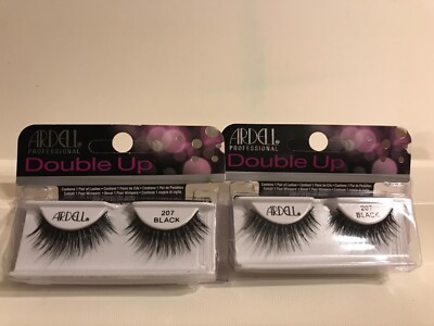 2X   Ardell Double Up False Eyelashes #207 Black NEW SEALED