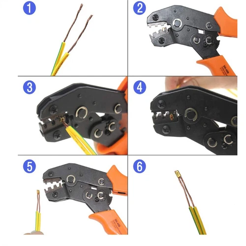 500 Pcs U Shape Copper Terminals Crimp Kit - Non-Insulated Assortment CableWire - Picture 7 of 9