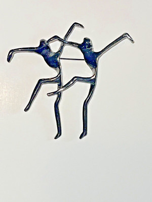 Vintage Modernist Brooch Two Dancers
