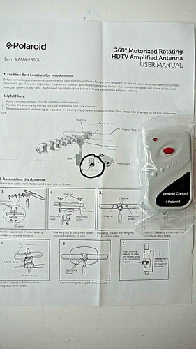 Nuevo control remoto de reemplazo de antena HDTV Polaroid AMA-1850P OEM - Imagen 3 de 3