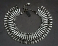 NWT UNO De 50 LIMITED EDITION 30/50 Silver NIGHT FEVER Elements Crystal Necklace