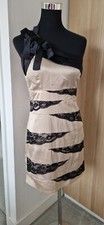 Sodamix Nude/Black Bodycon Mini Evening/Party Dress Size 10