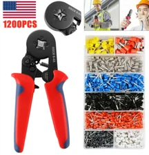 1200PCS Connectors Cord Wire Crimp Cable Pin End Bootlace Ferrule Terminals Kit