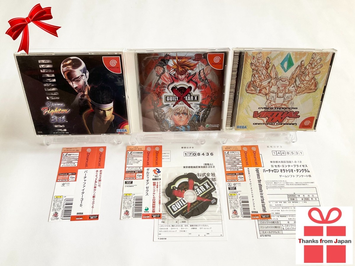 Lot 3 Sega Dreamcast Virtur Fighter Guilty Gear Virtual On JP Set