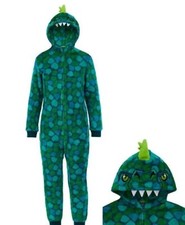Boy's Green Dinosaur Blanket Sleeper by Saint Eve Size S 7/8 SUPER SOFT PLUSH