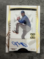 ROYBER SALINAS 2022 LEAF TRINITY GOLD RC AUTO #/50, ATLANTA BRAVES