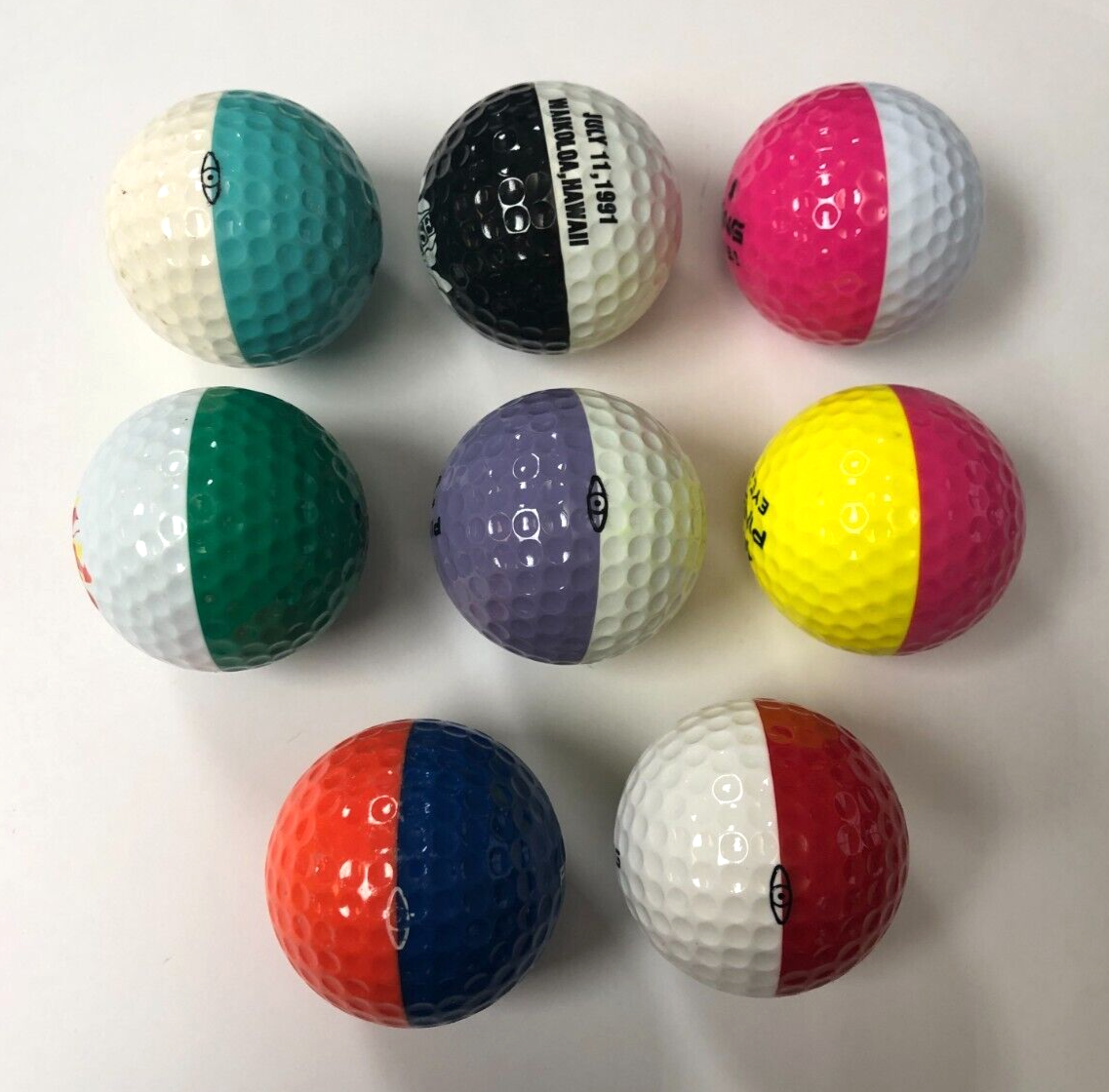 8 Vintage MultiColored Ping Golf Balls eBay