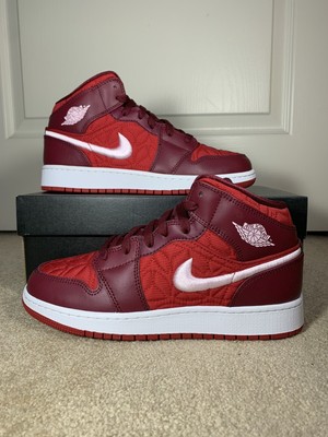 Nike Air Jordan 1 Mid SE “Red Quilt” Size 6Y AV5174600 | eBay